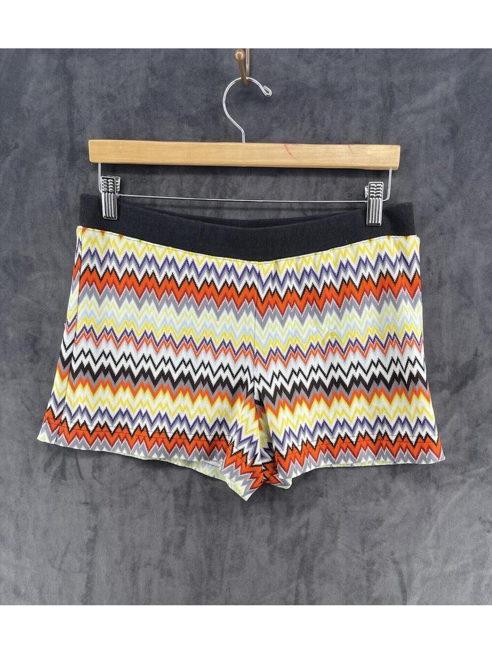 IVY‎ JANE Women’s Chevron Knit Shorts Multicolor Pull On Made in USA Size M